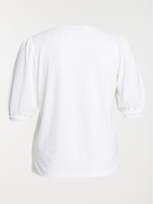 T-shirt écru grande taille femme