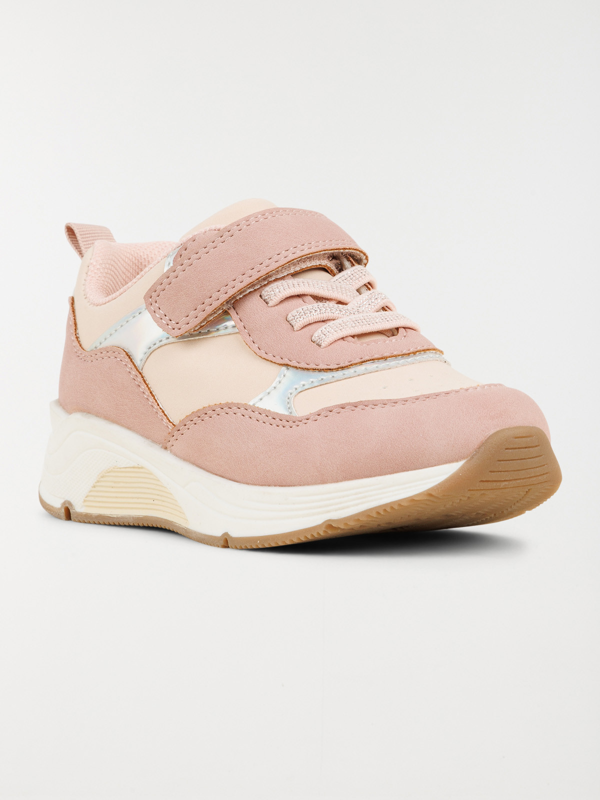 Baskets à scratch beige fille (25-30) Baskets à scratch beige fille (25-30)