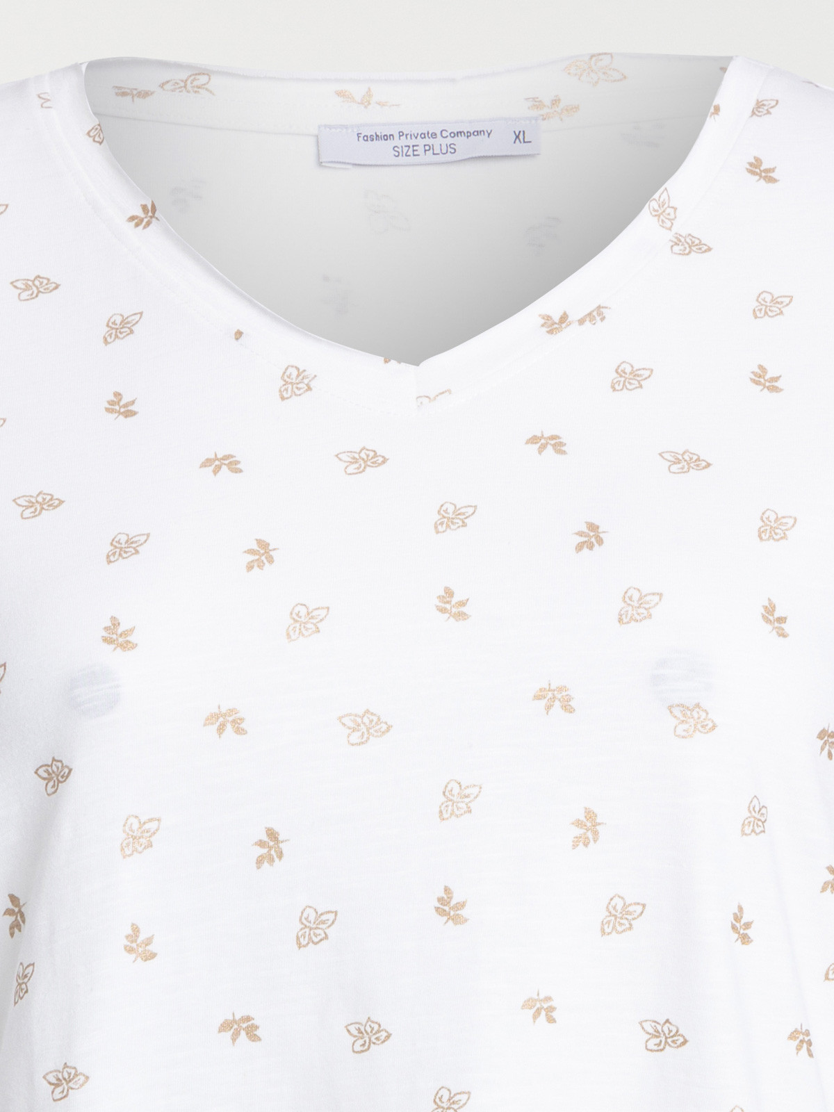 T-shirt imprimé écru grande taille femme