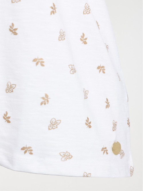 T-shirt imprimé écru grande taille femme