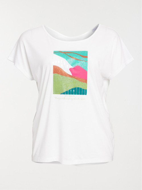 Tee-shirt motif grande taille femme