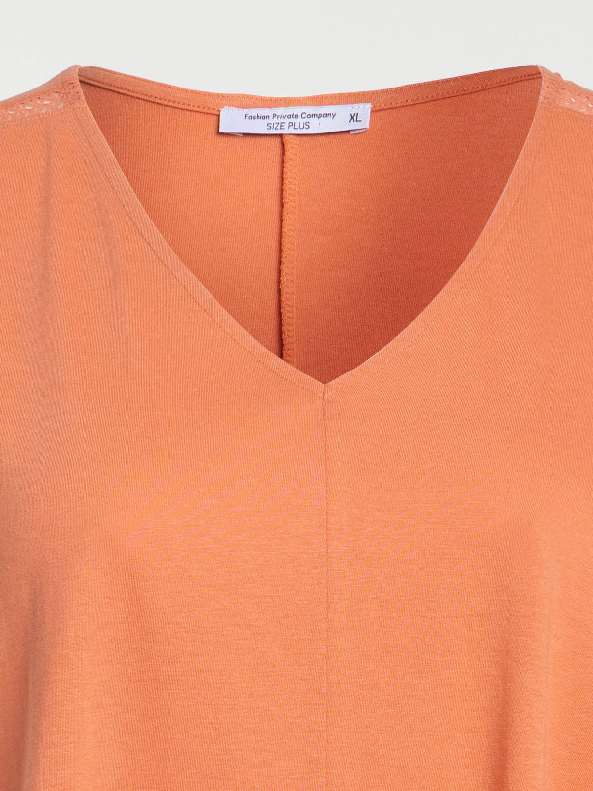 T-shirt orange grisé grande taille femme T-shirt orange grisé grande taille femme
