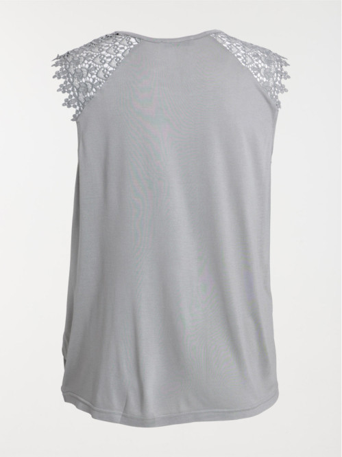 T-shirt vert grisé grande taille femme T-shirt vert grisé grande taille femme