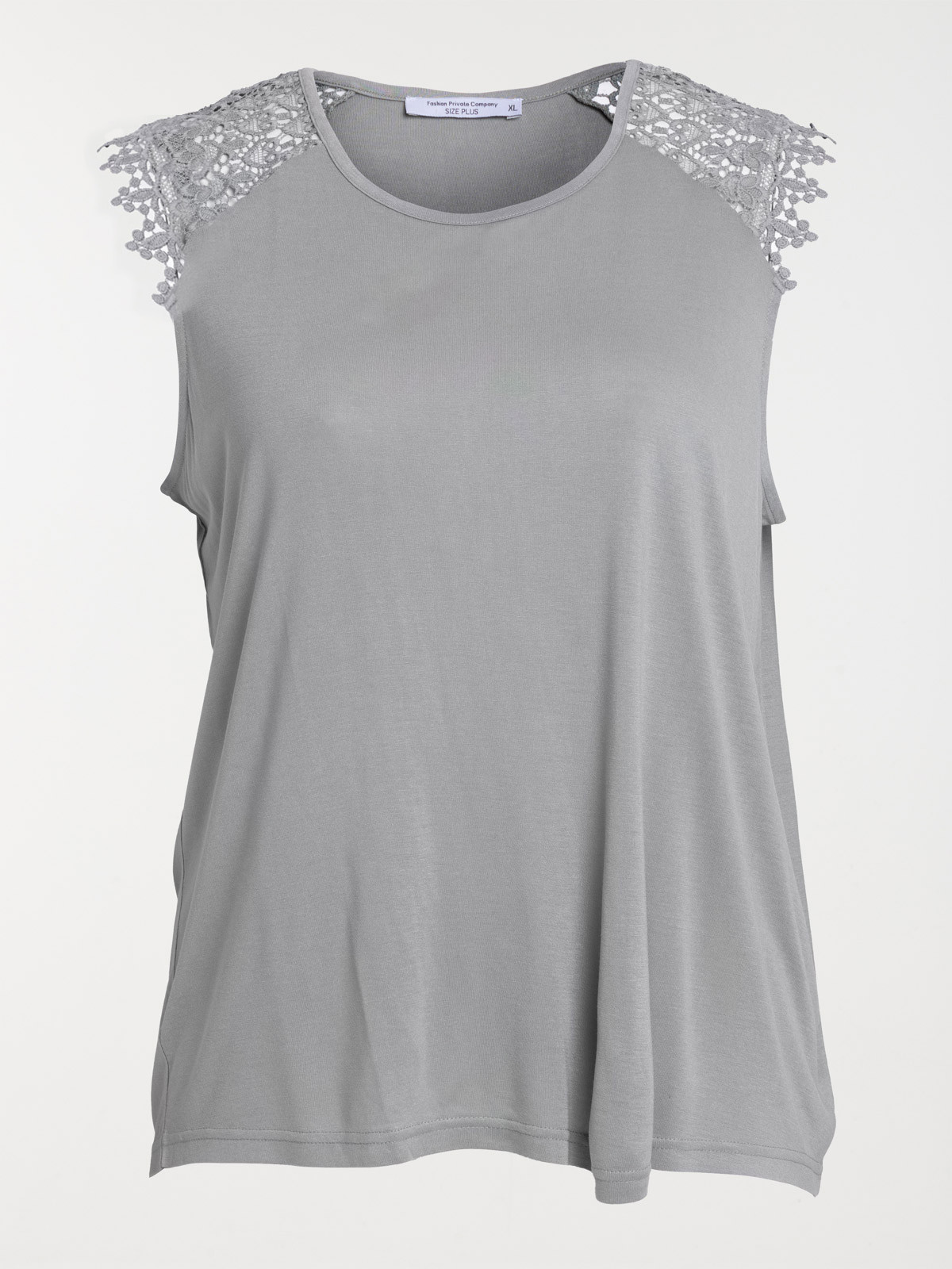 T-shirt vert grisé grande taille femme