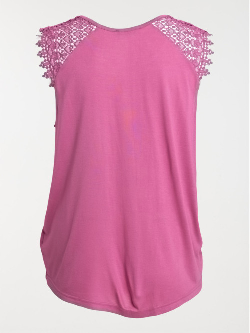 T-shirt aubergine grande taille femme