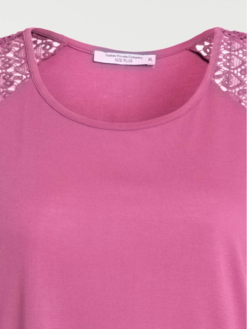 T-shirt aubergine grande taille femme