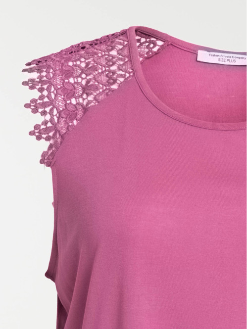 T-shirt aubergine grande taille femme