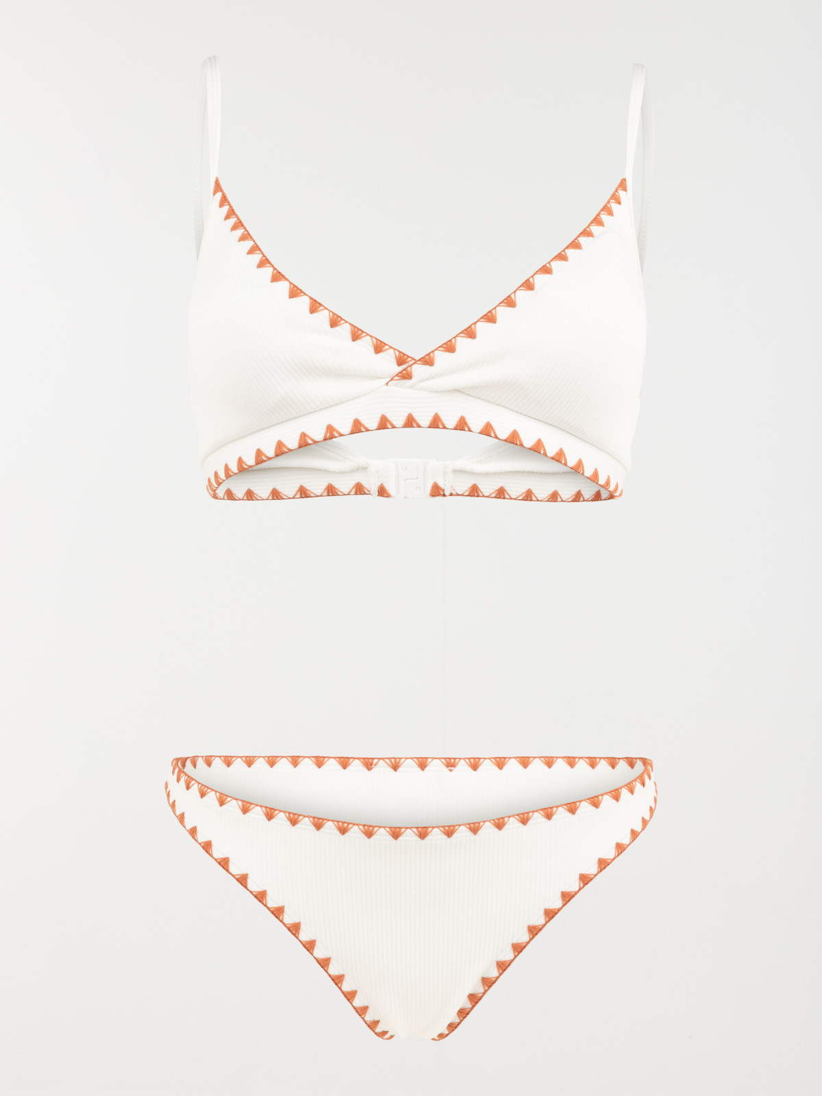 Maillot de bain blanc femme 2 pièces