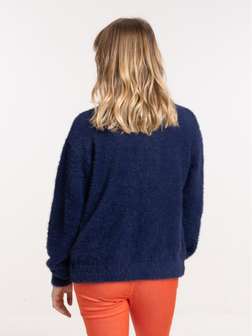 Gilet ouvert bleu officier femme