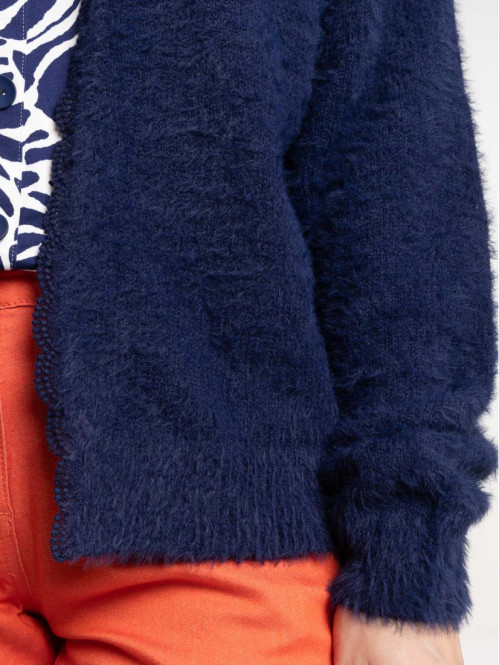 Gilet ouvert bleu officier femme