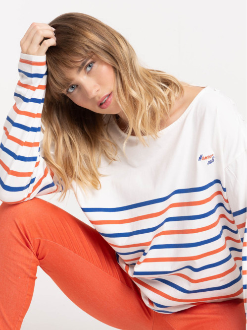 T-shirt rayé amour salé femme