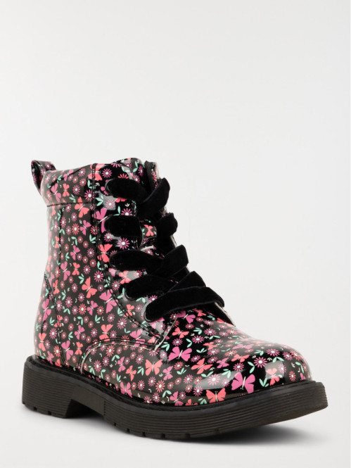 Bottines vernies fleuries fille (24-30)