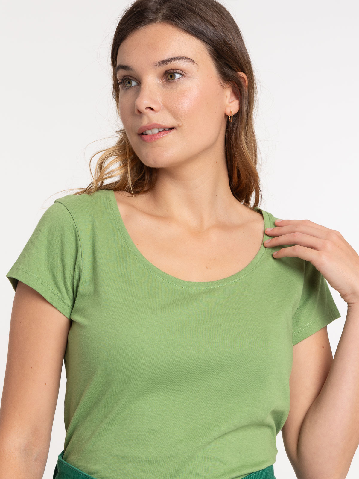 T-shirt col rond cactus femme