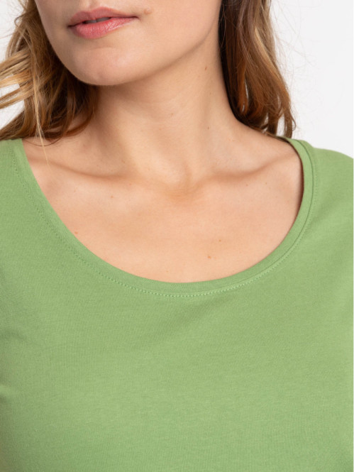 T-shirt col rond cactus femme