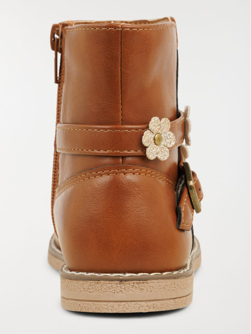 Bottines bride fleurs fille (24-30)