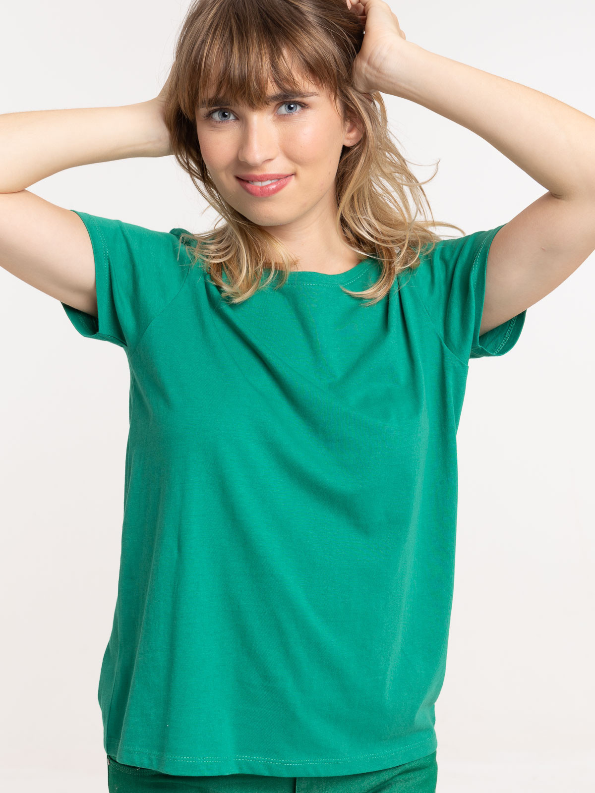 T-shirt vert bosphore col rond femme