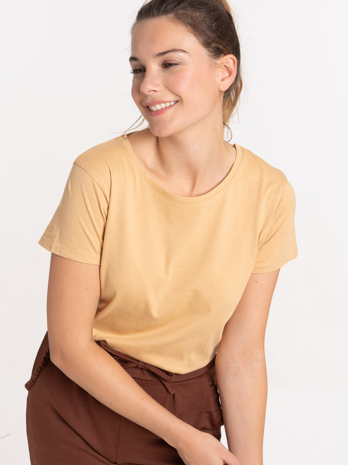 T-shirt moka col rond femme