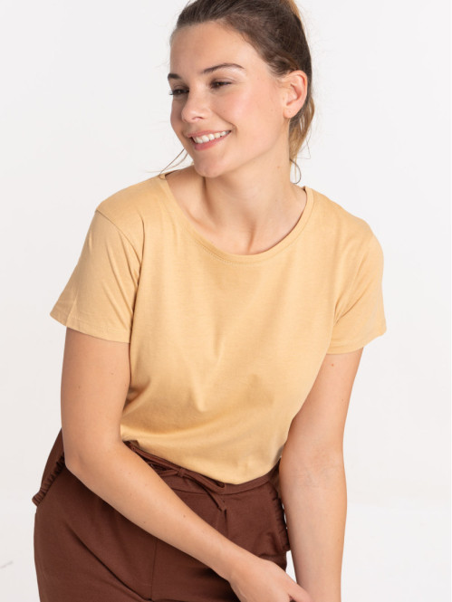 T-shirt moka col rond femme