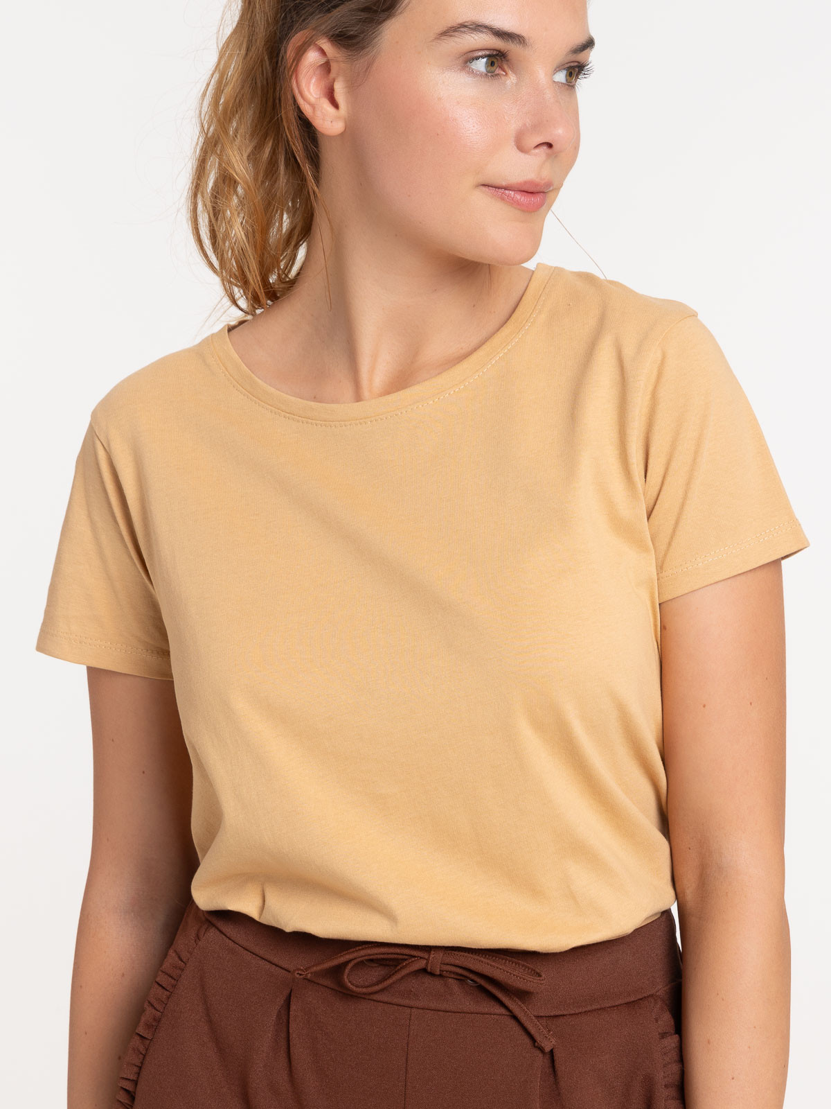 T-shirt moka col rond femme