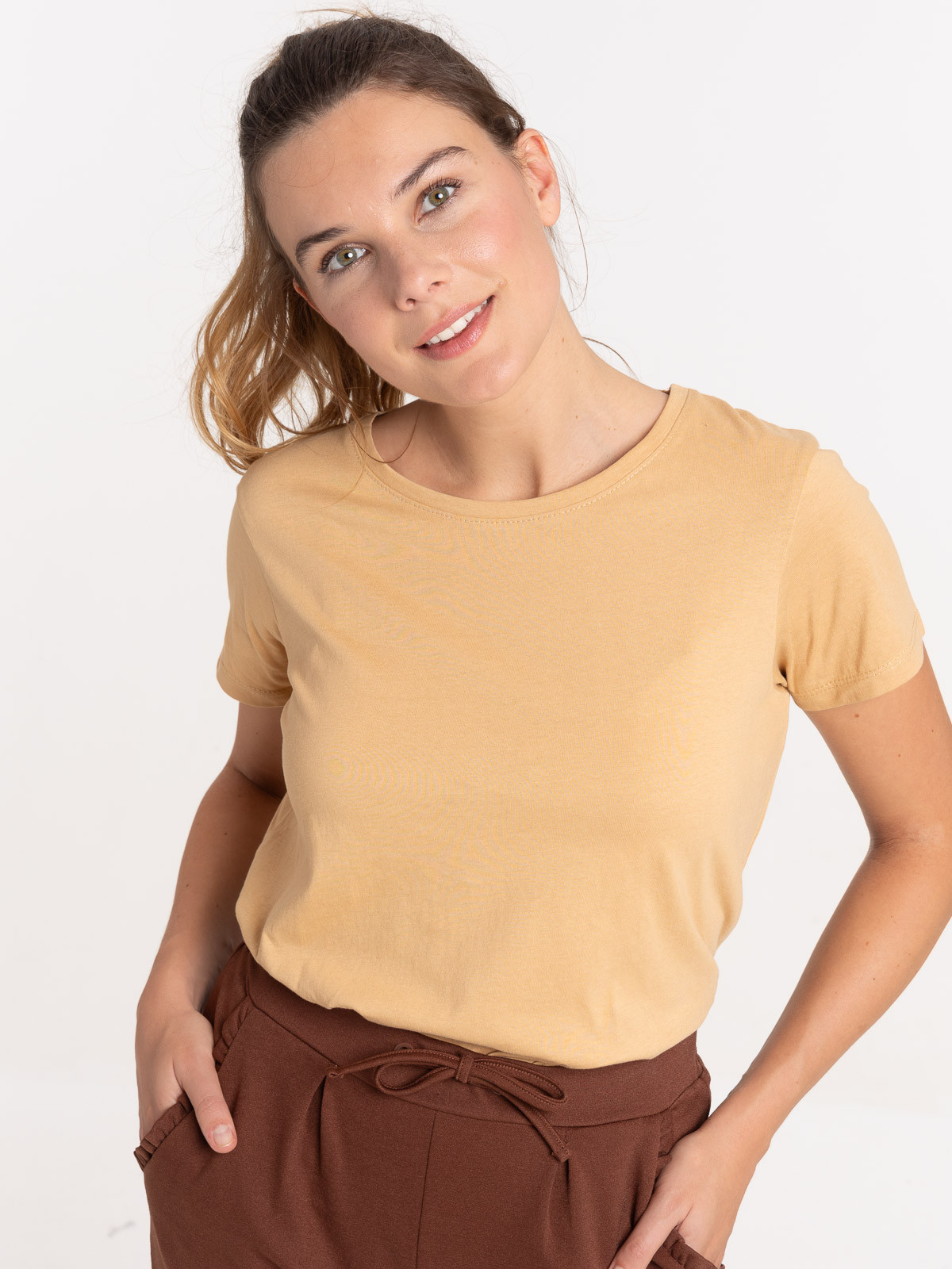 T-shirt moka col rond femme