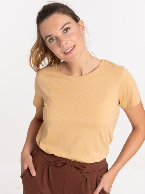 T-shirt moka col rond femme