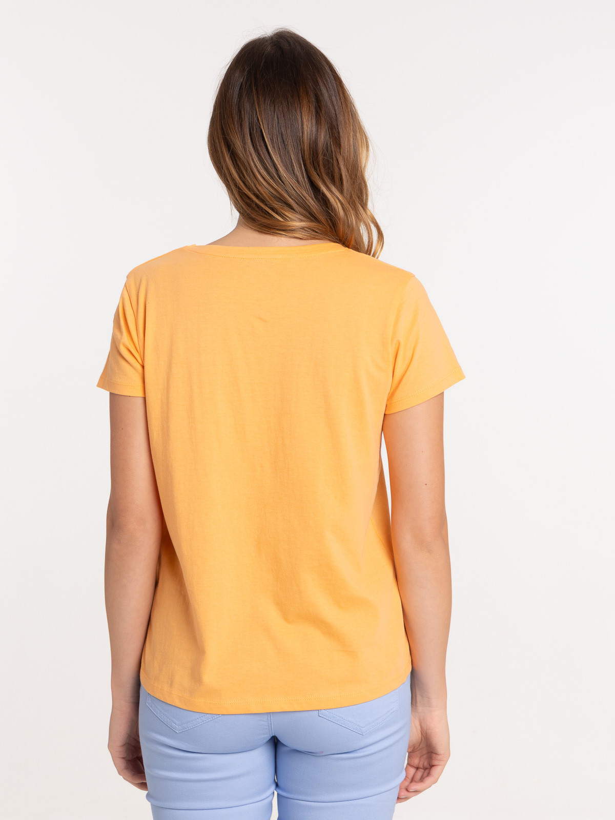 T-shirt orange col rond femme T-shirt orange col rond femme