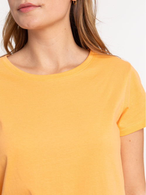 T-shirt orange col rond femme T-shirt orange col rond femme