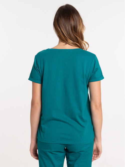 T-shirt love emeraude femme