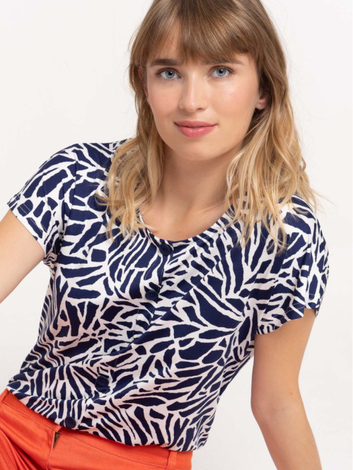 T-shirt motif fantaisie officier femme
