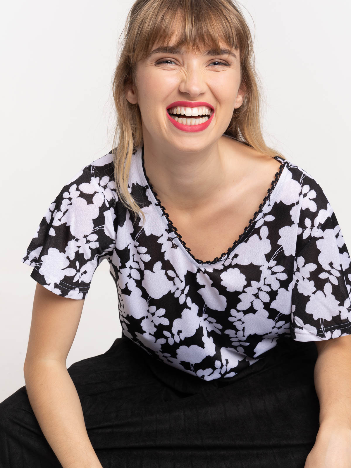 T-shirt imprimé floral femme
