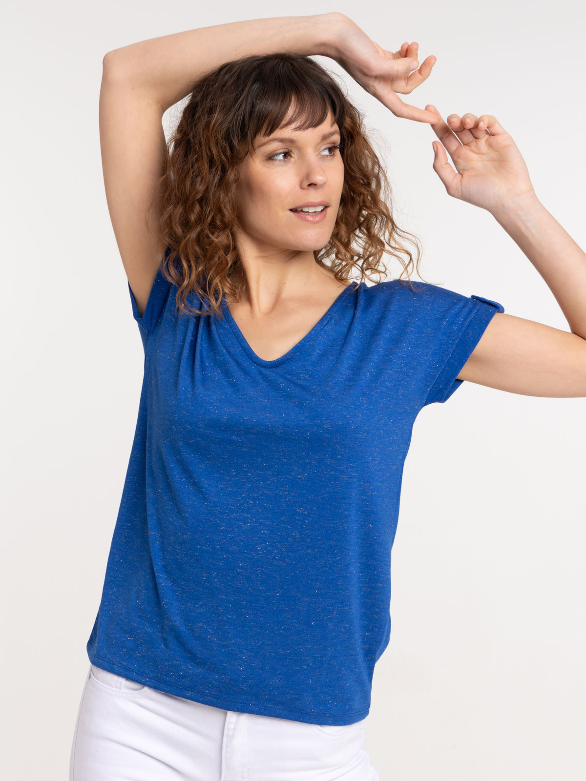 T-shirt dentelle macramé dos femme