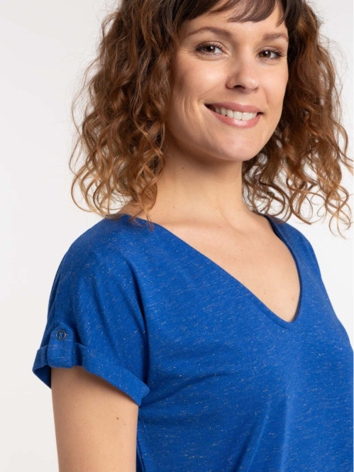 T-shirt dentelle macramé dos femme