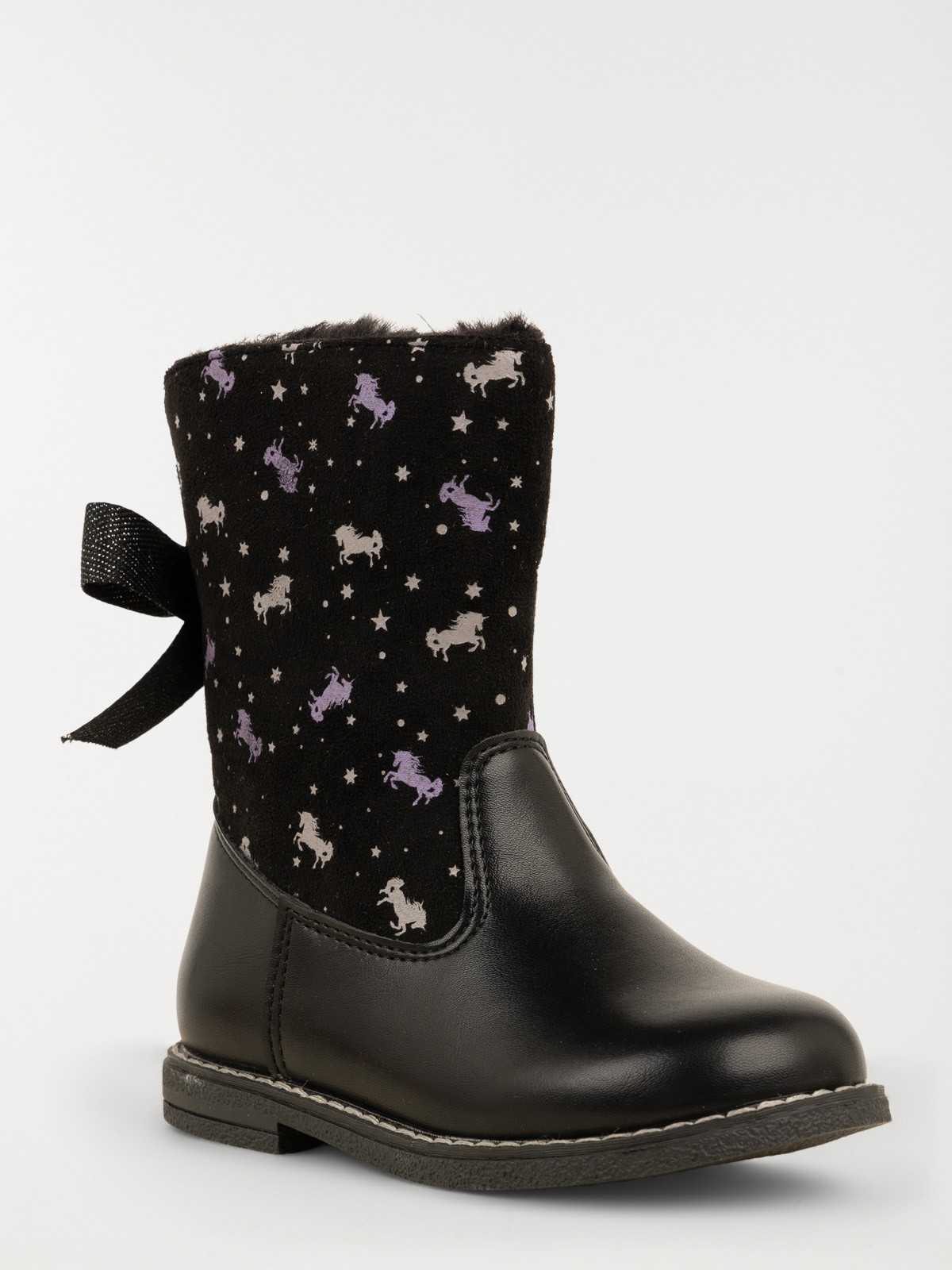 Bottines noires licorne fille (24-30)