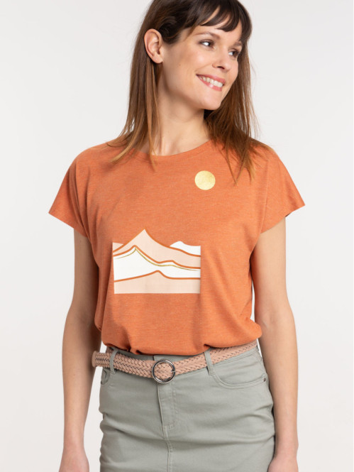 T-shirt épices imprimé arty femme
