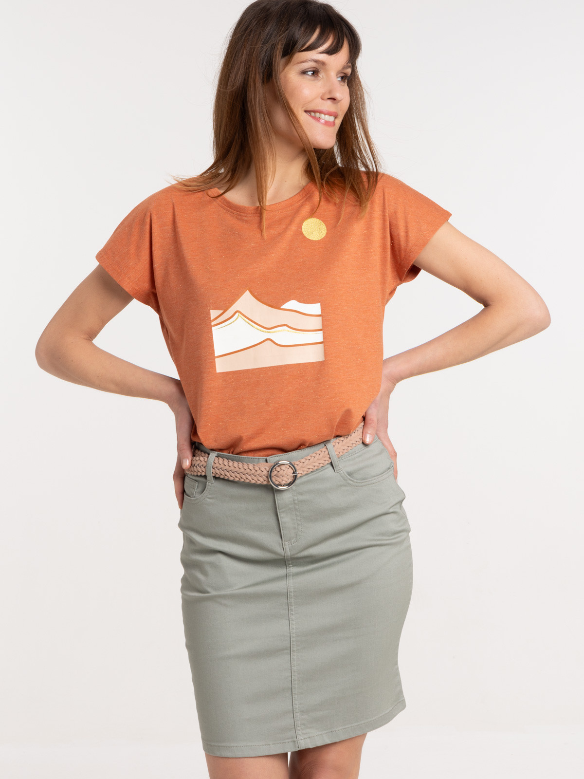 T-shirt épices imprimé arty femme