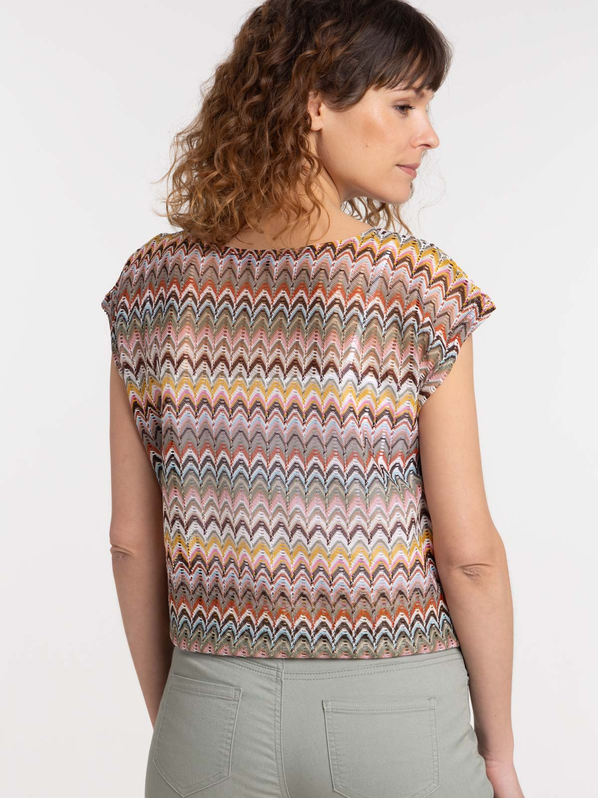 T-shirt imprimé ethnique femme