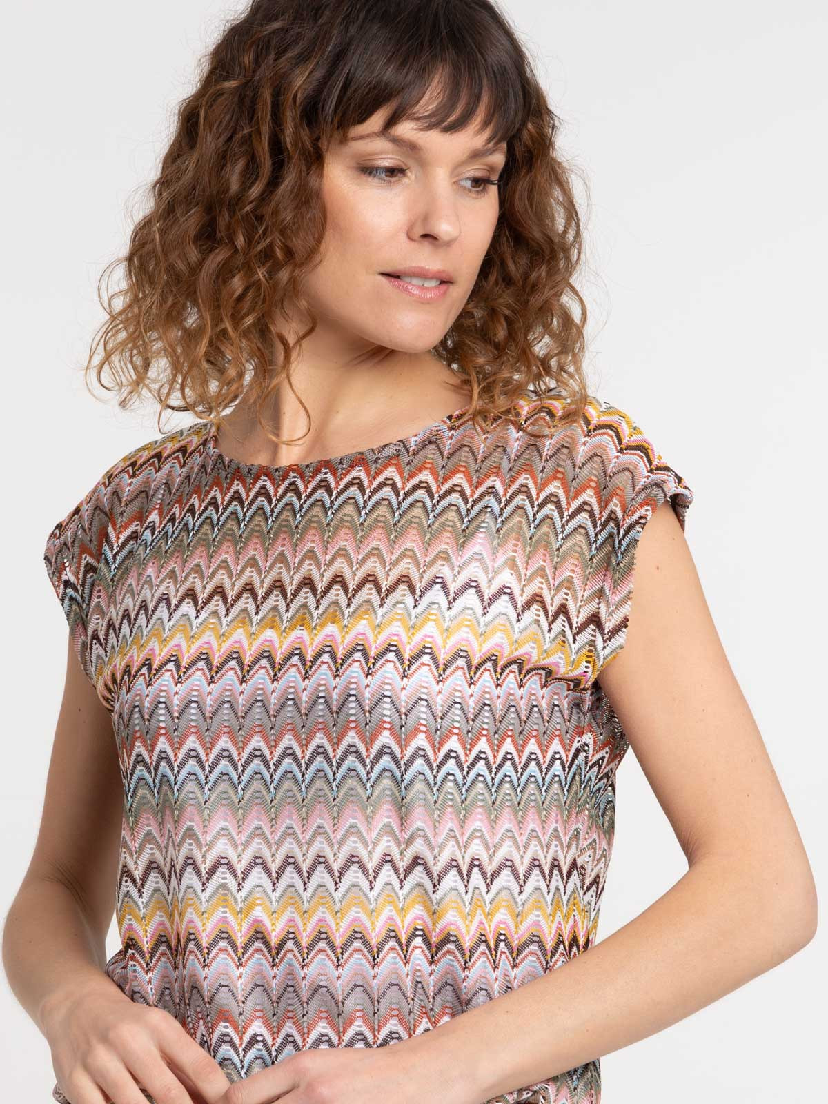 T-shirt imprimé ethnique femme