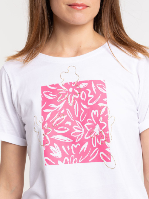 T-shirt imprimé fleuri femme T-shirt imprimé fleuri femme