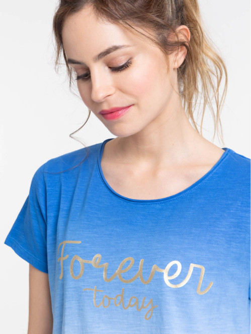 Tee-shirt message forever today femme