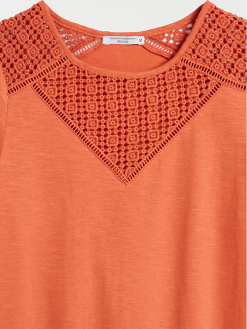 T-shirt en coton coloris épices femme T-shirt en coton coloris épices femme