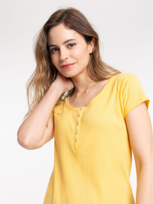 T-shirt jaune doré femme T-shirt jaune doré femme