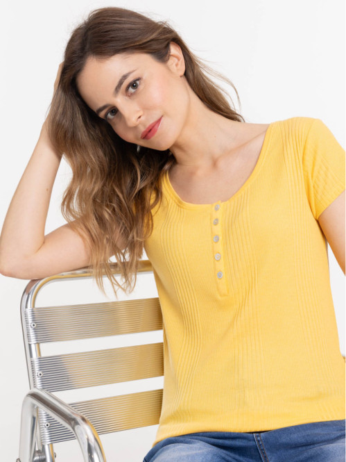 T-shirt jaune doré femme T-shirt jaune doré femme