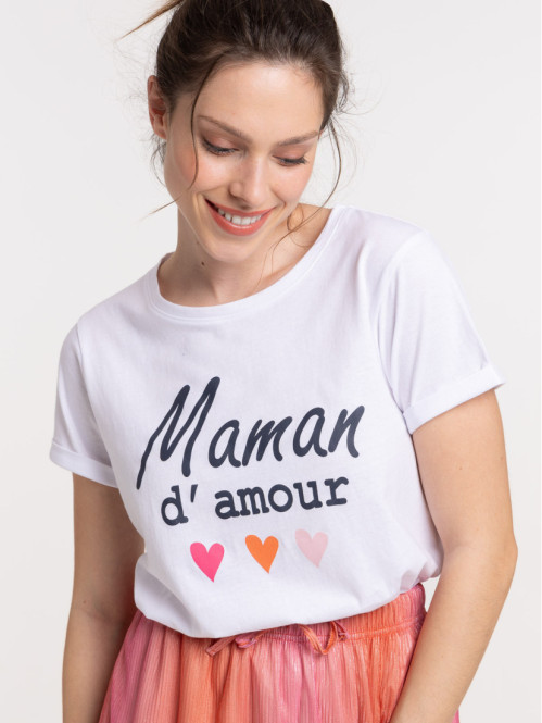 Tee-shirt maman d'amour femme Tee-shirt maman d'amour femme