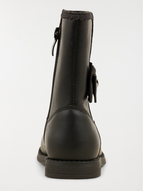 Bottes noires noeud fille (25-30) Bottes noires noeud fille (25-30)