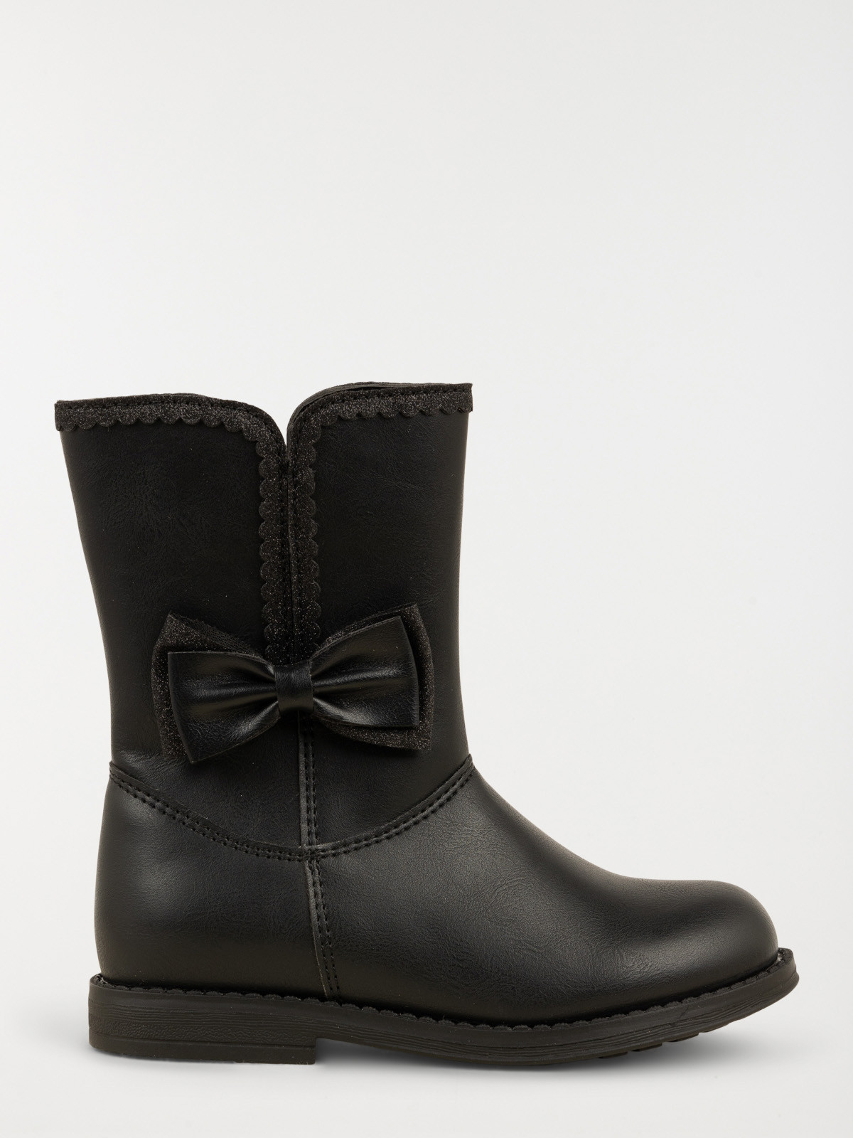 Bottes noires noeud fille (25-30)