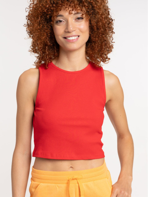 Débardeur red côtelé femme