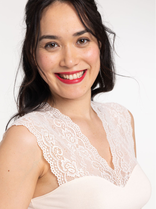Débardeur bretelles en dentelle femme Débardeur bretelles en dentelle femme