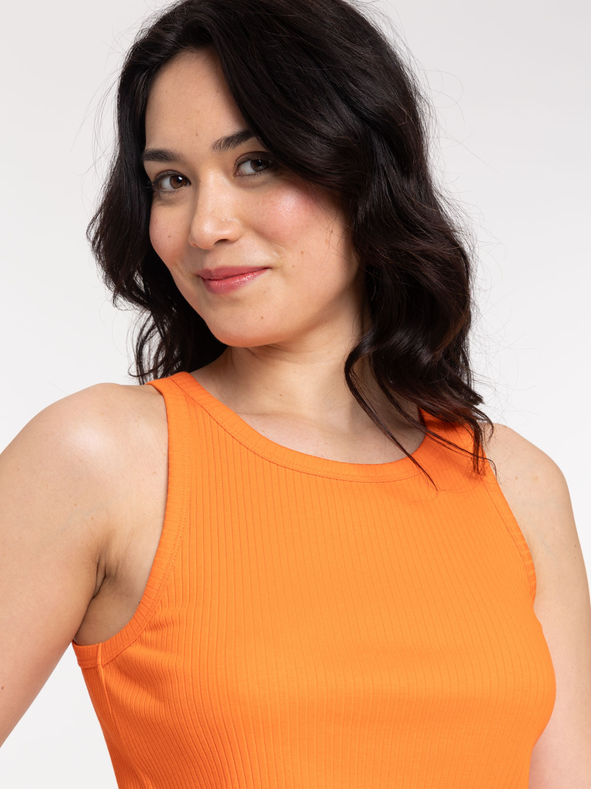 Débardeur orange vif femme