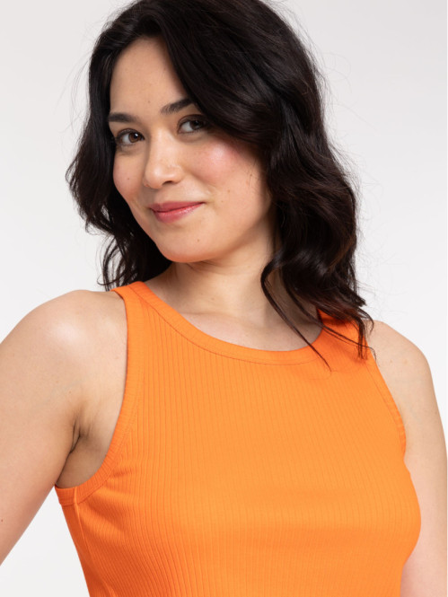 Débardeur orange vif femme