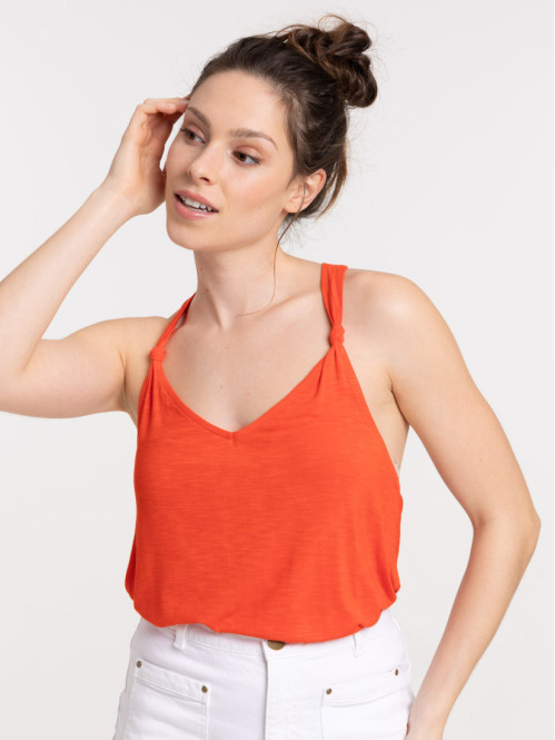 Débardeur vermillon femme Débardeur vermillon femme